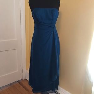 NWOT David’s Bridal Teal Bridesmaid Dress